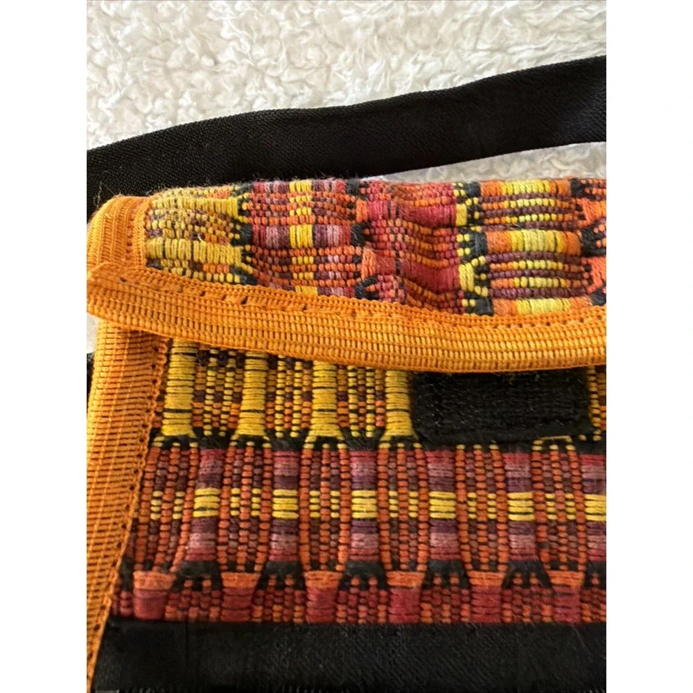 Colorful Woven Crossbody Bag Boho Festival Travel Purse Multi Pocket Bohemian